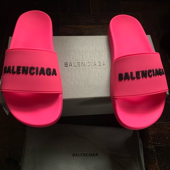 Never Worn Balenciaga Rubber Pool Slides - Picture 2 of 4